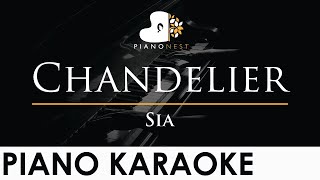 Sia  Chandelier  Piano Karaoke Instrumental Cover with Lyrics [upl. by Benkley387]