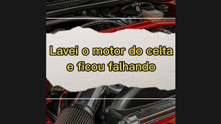 como lavar o motor do Celta em casa [upl. by Leirbag]