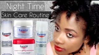 MY NIGHT TIME SKIN CARE ROUTINE  STORY TIME EUCERIN PRODUCTS [upl. by Tapes]