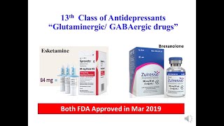 Novel Fast Acting Antidepressants ketamine Esketamine amp Brexanolone Prof Sawsan AboulFotouh [upl. by Flaherty]