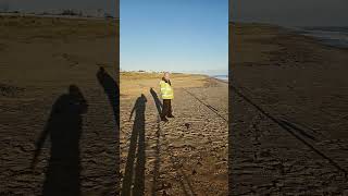 Beach fishing North Beach great Yarmouth [upl. by Accever]