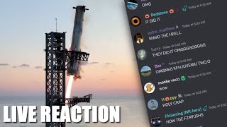 LabPadre Discord Reacts to the First Starship Booster Catch Flight 5 Reaction [upl. by Yonatan365]