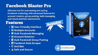 Facebook Blaster Pro Latest Update Download Now  Facebook Bulk Marketing tool [upl. by Alberto]