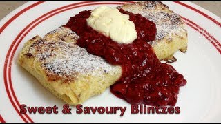 How to Make Savoury amp Sweet Blintzes Video Recipe cheekyricho [upl. by Munsey]