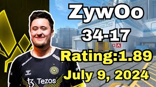 ZywOo 3417 Nuke POV  FACEIT  July 9 2024 cs2 pov [upl. by Files]