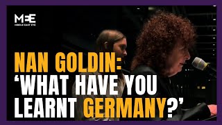 Nan Goldin condemns Israel and calls out Germany in speech [upl. by Anissej180]