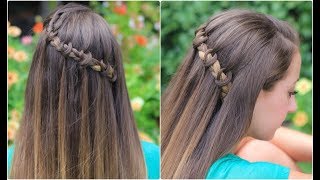 Knotted Waterfall Braid  Cute Girls Hairstyles [upl. by Luella]