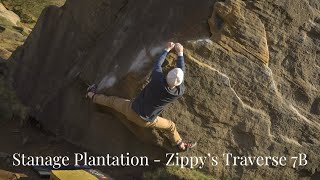 Stanage Plantation  Zippys Traverse 7B repeat [upl. by Lanaj107]