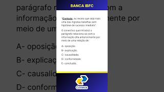 Questão 105 IBFC  Uso dos conectivos [upl. by Jabez]