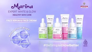 BARU Marina Expert White amp Glow Power Bright Face Serum dan Face Cream [upl. by Eanat873]