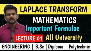 LAPLACE TRANSFORM  MATHEMATICS  LECTURE 01  Important Formulae  All University [upl. by Verlee]