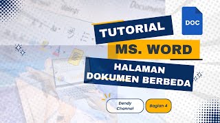 Panduan Microsoft Word 2019 Bagian 4  Membuat Halaman Dokumen yang Berbeda dalam 1 File [upl. by Deloria]