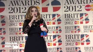 Adele backstage at BRIT Awards 2012 [upl. by Nepsa]