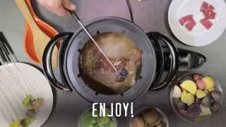 Oster® DuraCeramic™ Fondue Pot  Fondue in a Broth [upl. by Adnorahs]