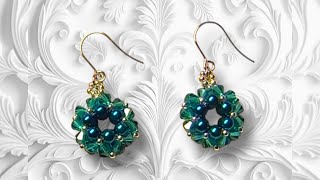 Beautiful Earrings Design  Easy Beaded Earrings Tutorial [upl. by Cormier25]