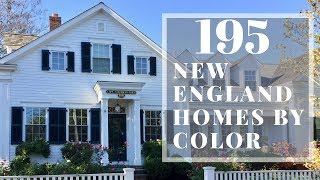 New England style homes by color Paint color ideas for homes [upl. by Ahsima]