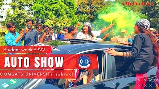 Auto show at COMSATS University Islamabadsahiwal campus  student week22  Auto Show vlog autoshow [upl. by Rehpitsirhc]