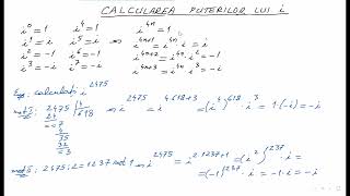 Calcularea puterilor lui i [upl. by Huxley]