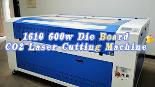 XM 1610 600W Die Board CO2 Laser Cutting Machine for Plywood [upl. by Atinreb329]