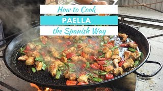 HOW TO COOK SPANISH PAELLA WITH MEAT Cook Paella Step by Step the Valencian Way [upl. by Kaete]