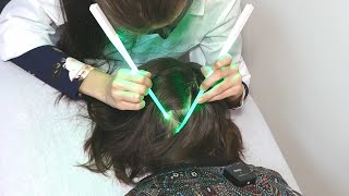 ASMR Detailed SCALP and NECK Inspection with STICKS Real Person [upl. by Llerut]