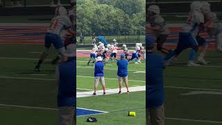 Scrimmage against South Oldem KY linebacker runningback football boomstick [upl. by Akcinahs]