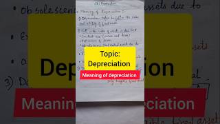 Depreciation meaning causes  Depreciation chapter of class 11 bcom shorts youtube depreciation [upl. by Tertia524]