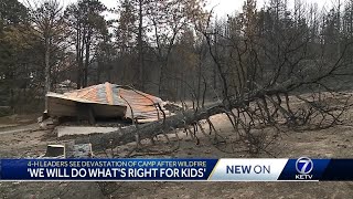 4H leaders see devastation of camp after wildfire [upl. by Nolrev942]