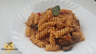 Pasta con pesce spada e melenzane Ricetta SICILIANA [upl. by Kimitri356]