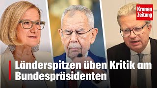 Länderspitzen üben Kritik am Bundespräsidenten  kronetv NEWS [upl. by Blount]