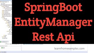 springbootentitymanagerrestapi [upl. by Audwin848]