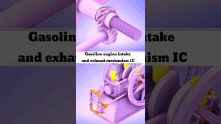 Exhaust engine mechanisms। Solidworks 3d animation shorts short [upl. by Attwood94]