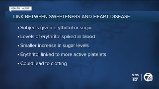 Study Popular artificial sweetener linked to blood clots risk of heart disease [upl. by Assened]