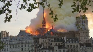 BRAND VON NOTREDAME Pariser Feuerwehr hatte Sorge um die Türme [upl. by Idolem]