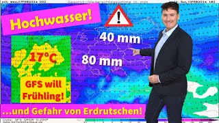 Kanarendüse statt Polarwirbel UNWETTER Dauerregen Hochwasser Erdrutsche Samstag bis 19°C [upl. by Airaet]