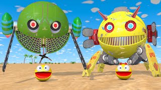 Pacman vs ChainSaw Monsters 15 Compilation  RoboJet Hedge Trimmer Flying amp Qadruped Robots [upl. by Tedd]