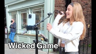 York Busker Amber Mason Turns Street Into Concert With Wicked Game Cover wickedgame york [upl. by Sidnee]