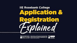 IIE Rosebank College Applications Open [upl. by Soma]