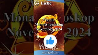 Waage LIEBE ❤️ Horoskop November 2024 [upl. by Tavie810]