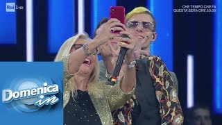 Achille Lauro il confronto con i giornalisti e il selfie con Mara  Domenica In 10022019 [upl. by Minardi126]