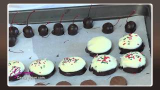 Dipping Cookies Pretzels Cherries in Chocolate Part2 [upl. by Nordine]