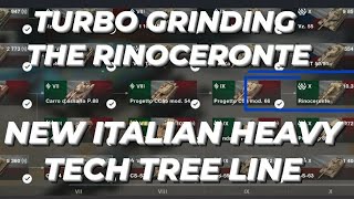 Turbo Grinding The RINOCERONTE 🦏 New Italian heavy Tanks are out WOTB  WOTBLITZ [upl. by Eedolem634]