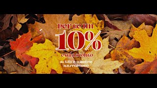 Ad ottobre extra 10 di sconto dal prezzo outlet 50 [upl. by Thomas]