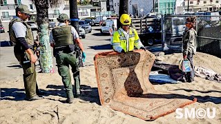 Sweeping Changes Park Rangers Roll Up Carpet During Venice Homeless Cleanup [upl. by Paradies439]