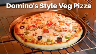 डोमिनोज़ जैसा वेज पिज़्ज़ा कैसे बनाते है  Dominos Style Veg Pizza  Veg Pizza Recipe  Kabitaskitchen [upl. by Nohsed]