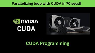 Parallelizing loops with CUDA in 70 seconds shorts gpucomputing cuda nvidiagpus [upl. by Joela584]