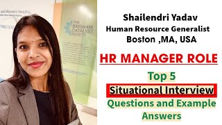 TOP 5 Situational based interview questions and answers for HR Manager role [upl. by Hctub234]