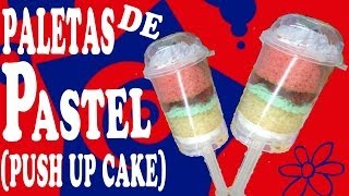 Paletas de Pastel Push Up Cake ¿COMO HACERLAS ✿◕‿◕✿ [upl. by Calla]