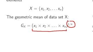 Introduction to Statistics  Geometric Mean [upl. by Denae218]