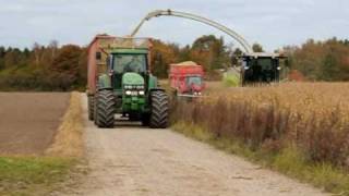 Majshøst på Nygaard i Trustrup 17 oktober 2010  Corn harvest [upl. by Linnette]